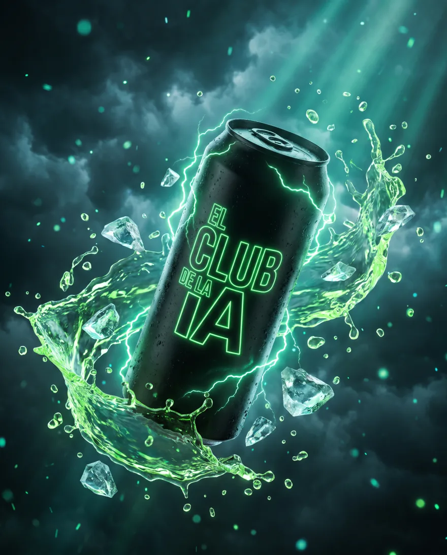 Lata de bebida energética El Club de la IA